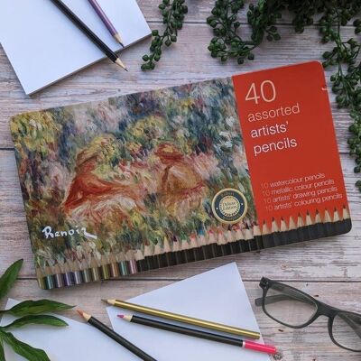 Artist Pencils - 40 Colours in a Tin - Renior - 2 Women