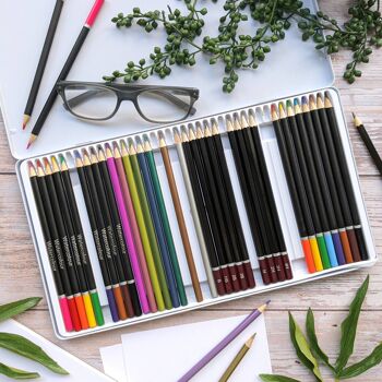 Crayons d'artiste - 40 couleurs dans une boîte - Renior - 2 Femmes 2