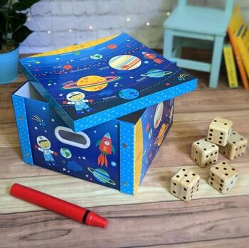 Boîte de rangement pliable pour jouets d'enfants Planets 1