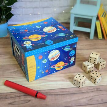 Boîte de rangement pliable pour jouets d'enfants Planets 2