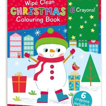 Bonhomme de neige - Livre de coloriage de Noël facile à nettoyer 1