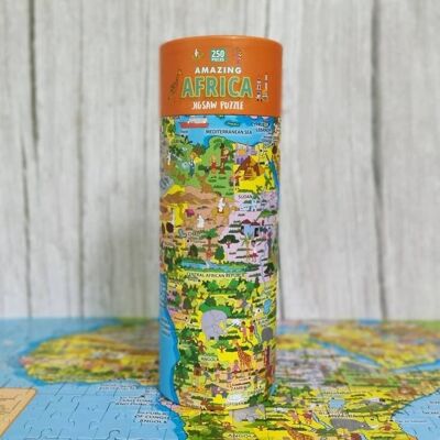 250 Piece Jigsaw in a Tube - Amazing Africa