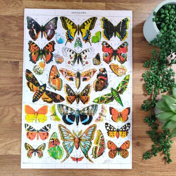Puzzle 100 pièces - Papillons vintage 3
