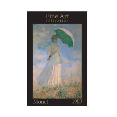 1000 Piece Jigsaw - Monet: Woman with Parasol Facing Right