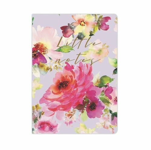 A6 Soft Cover Notebook - Lilac Bloom 'Little Notes'