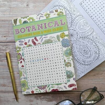 Grown Up Colouring & Word Search - Botanical Book