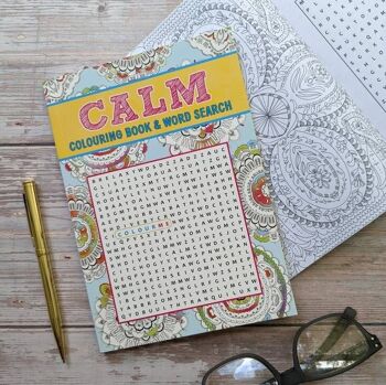Coloriage pour adultes et recherche de mots - Calm Book 1
