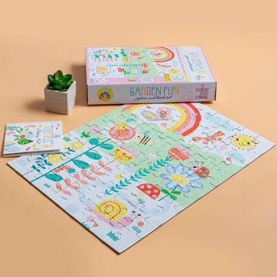 Jigsaw & Book Set - Garden Fun