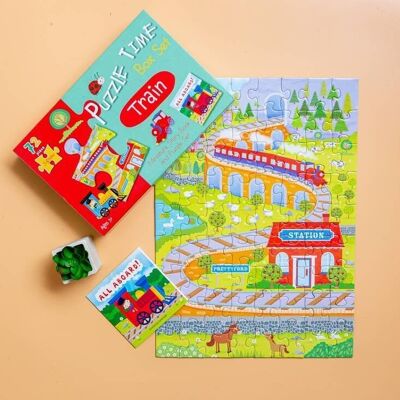 Jigsaw & Book Set - Train