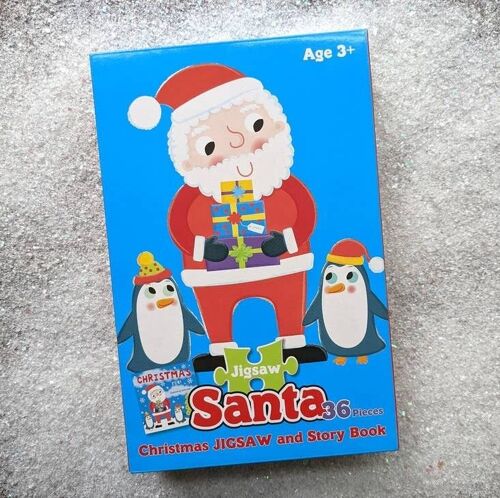 Jigsaw & Book Set - Santa