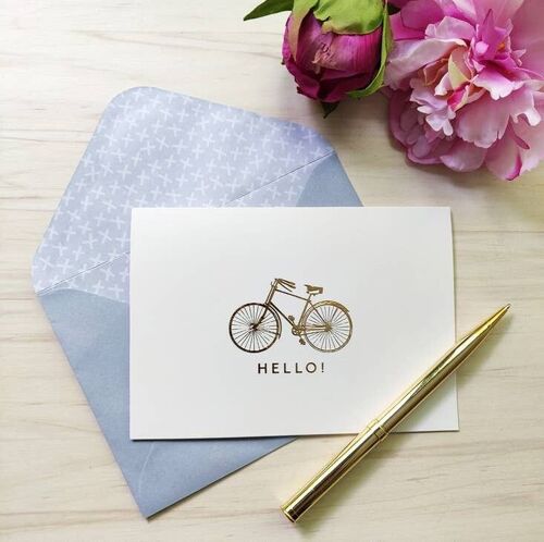 Henrietta Press Notecard Set - Bicycle