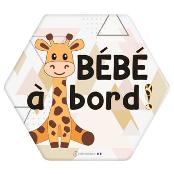 Adhésif Bébé à Bord Made in France - Girafe - NEW 1