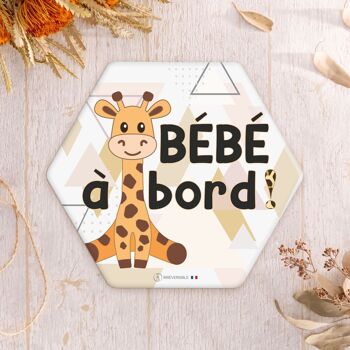 Adhésif Bébé à Bord Made in France - Girafe - NEW 2