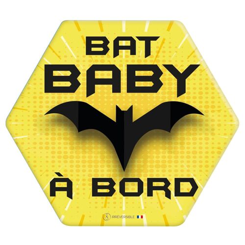 Adhésif Bébé à Bord Made in France - Bat baby - NEW