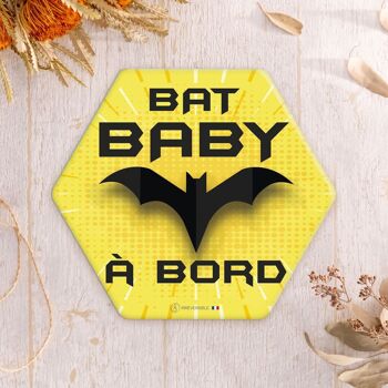 Adhésif Bébé à Bord Made in France - Bat baby - NEW 2
