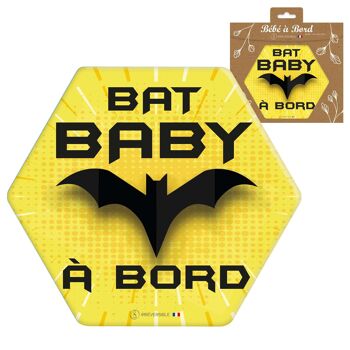 Adhésif Bébé à Bord Made in France - Bat baby - NEW 5