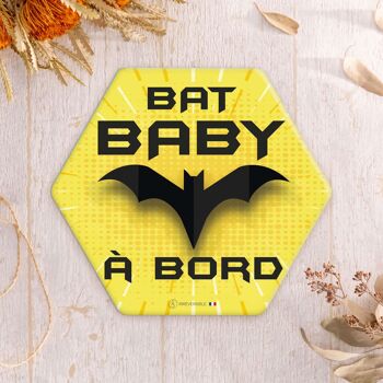 Adhésif Bébé à Bord Made in France - Bat baby - NEW 7