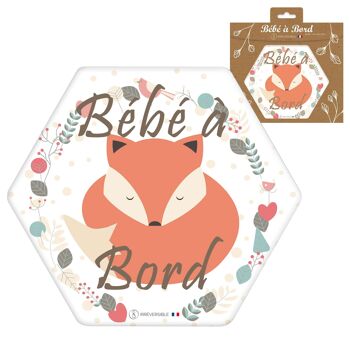 Adhésif Bébé à Bord Made in France - Renard - NEW 7