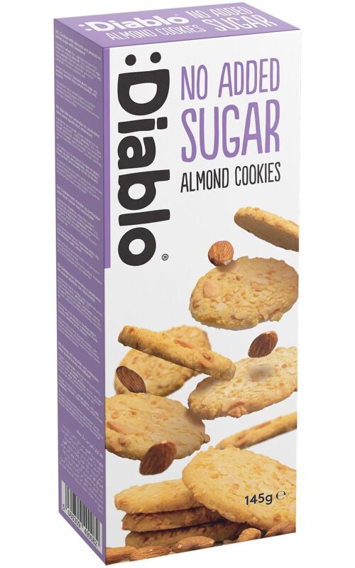 Diablo No Added Sugar Almond Cookies 145g x 12