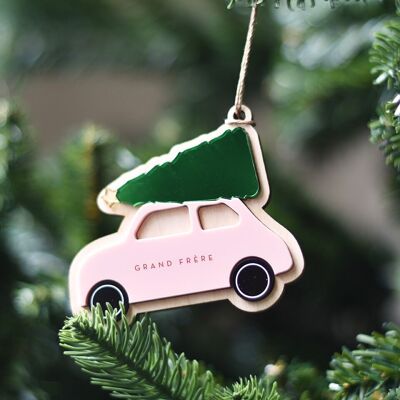 Ornamento di Natale per auto rosa