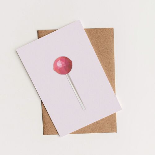 Lollipop Low Poly Art Card