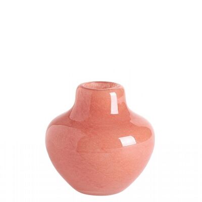 Linen, Vase, bauchig, orange, df, SPED.