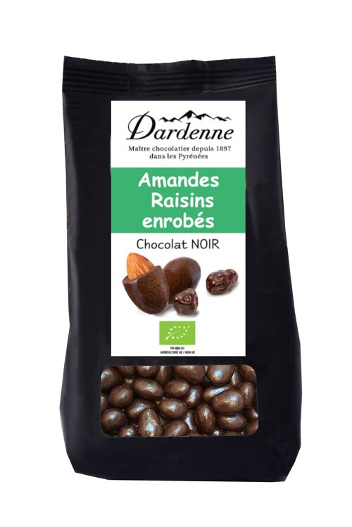 AMANDES et RAISINS chocolat noir 130g