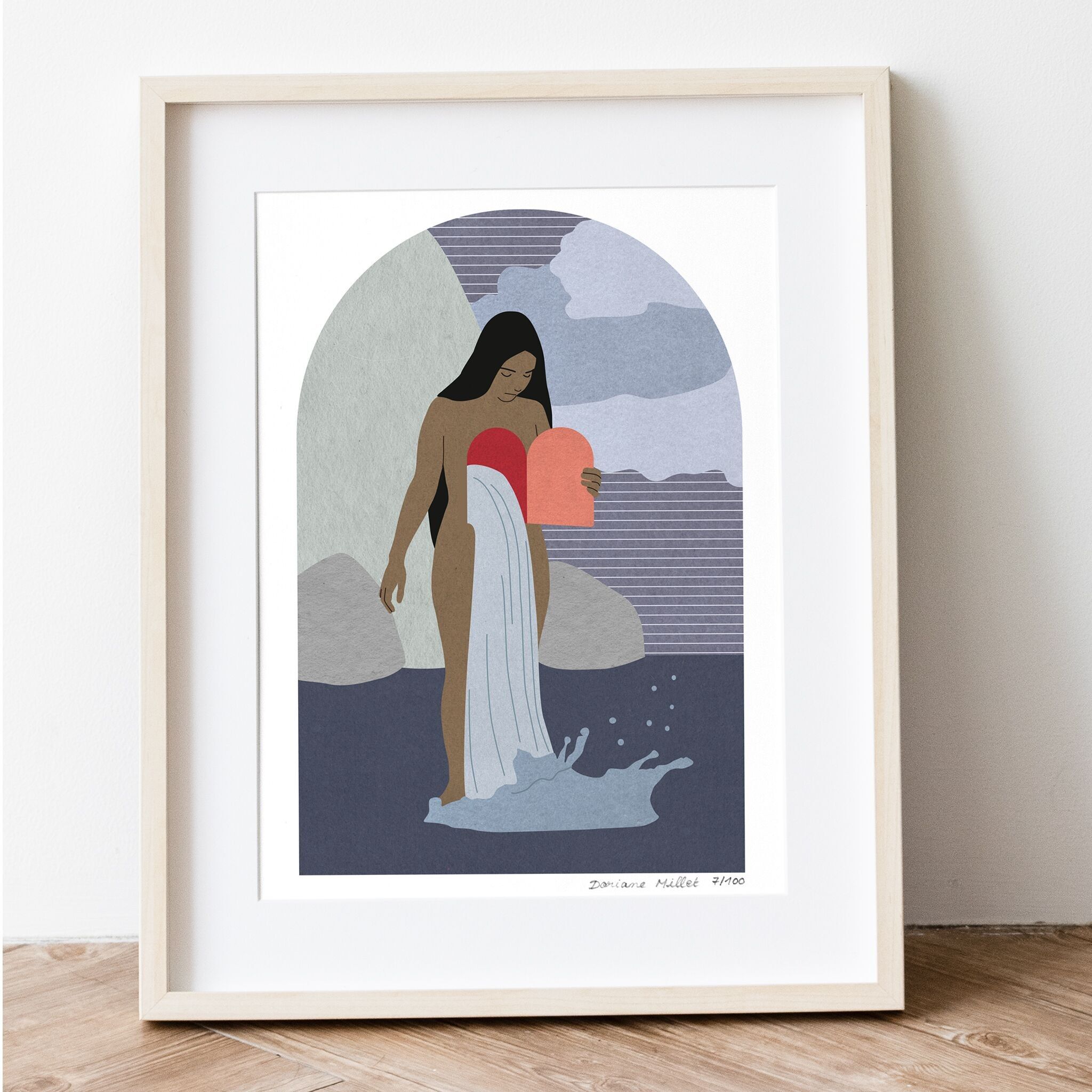 Die Quelle | Kunstdruck 13x18 cm | Lila Edition