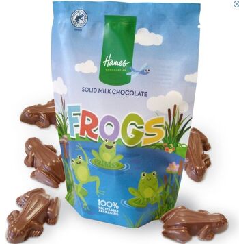 Grenouilles en forme de chocolat au lait solide Hames