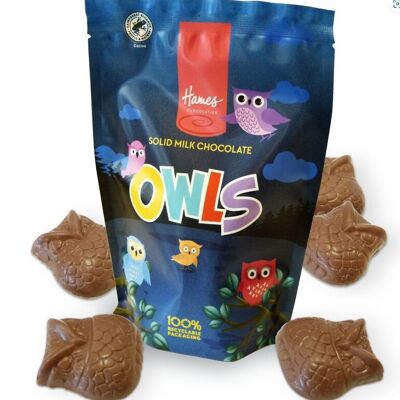 Hames Solid Milk Chocolate Shaped Owls