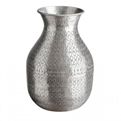 Epoca, Metallvase, H27cm, m. ovalem Muster, pearl silber