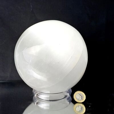 Sphère de cristal de sélénite extra grande