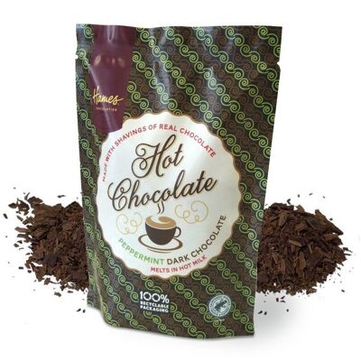 Real Dark Hot Chocolate Pouches Peppermint Flavour