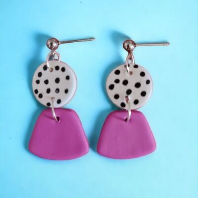 Handmade Pink Drop Earrings
