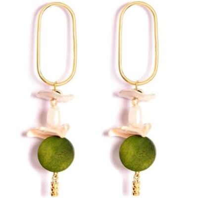 Boucles d'oreilles pendantes "Tranquil Jade"