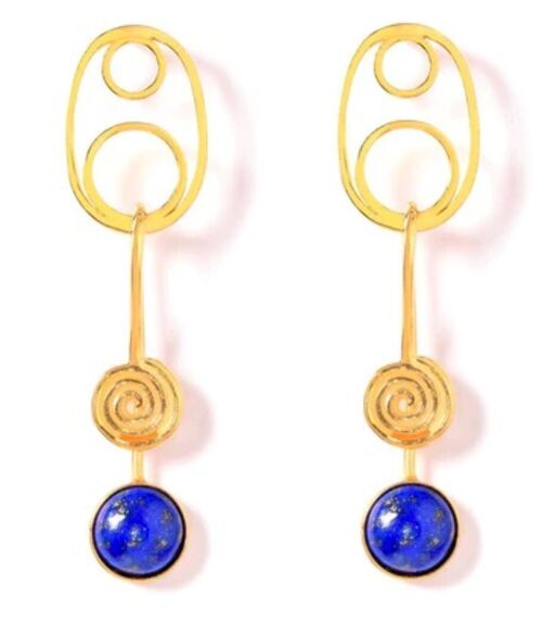 Boucles d'oreilles pendantes "Golden Oval"