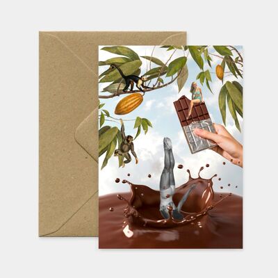 “Chocolate fever” greeting card