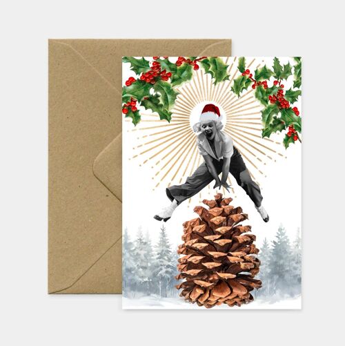 Carte de Noël "Christmas Pinecone"