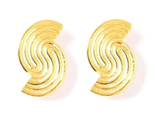 Boucles d'oreilles clous en spirale élégante