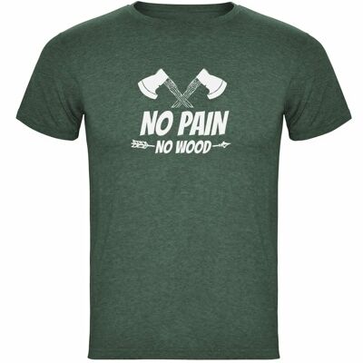 Datschi Trachten No Pain No Wood Herren T-shirt Bayerisches Shirt Trachtenshirt