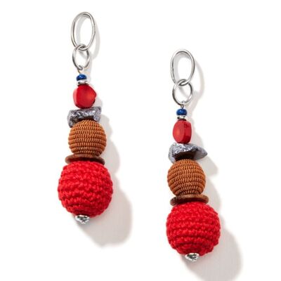 Boucles d'oreilles pendantes en pyrite vibrante