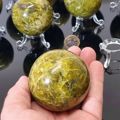 Esfera de cristal de ópalo verde - 1X Esfera de ópalo verde