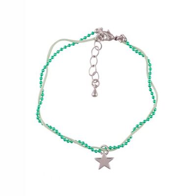 Pearl Beads, Armband mit Stern, grün