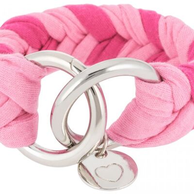 Herringbone, Textilarmband, pink