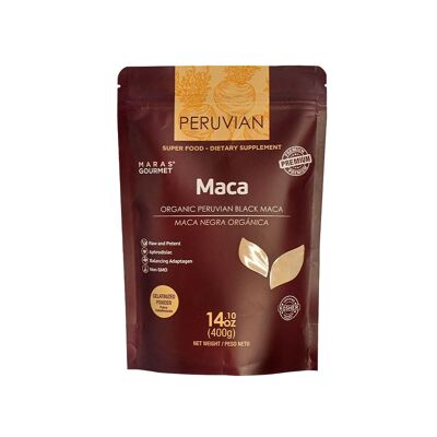 Gelatinized Organic Black Maca – Doypack Bag 400g