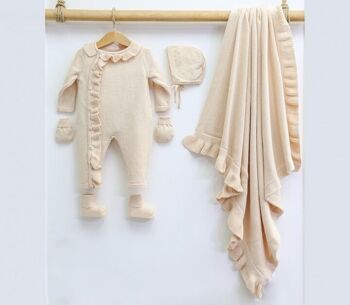 Ensemble de vêtements pour bébé moderne en tricot 100 % coton 1