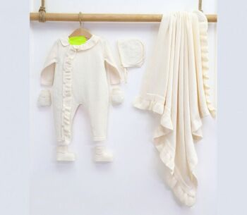 Ensemble de vêtements pour bébé moderne en tricot 100 % coton 3