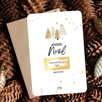 Carte à gratter Noël, bon pour personnalisable, idée cadeau personnalisé Noël, carte cadeau Noël, jolies cartes de Noël 2