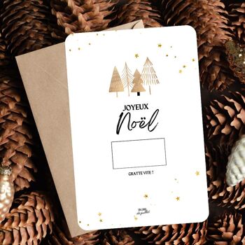 Carte à gratter Noël, bon pour personnalisable, idée cadeau personnalisé Noël, carte cadeau Noël, jolies cartes de Noël 6