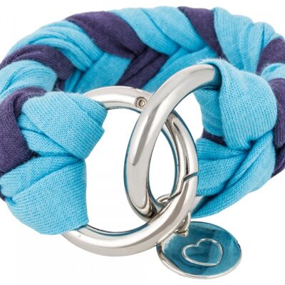 Herringbone, Textilarmband, blau